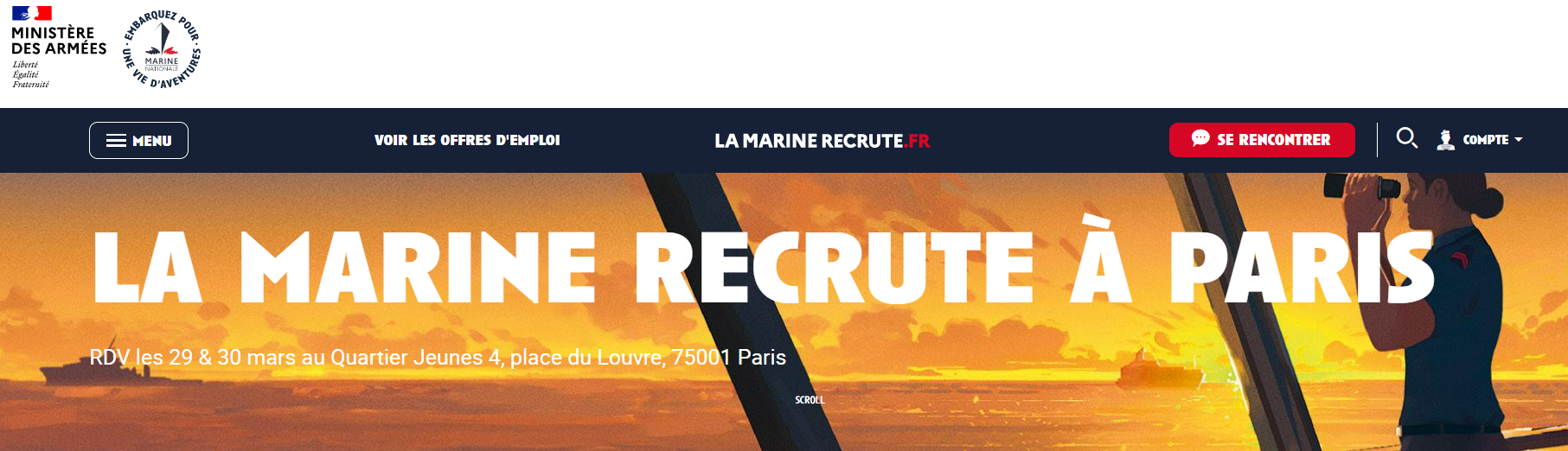 Évènement – La Marine  nationale recrute à Paris !